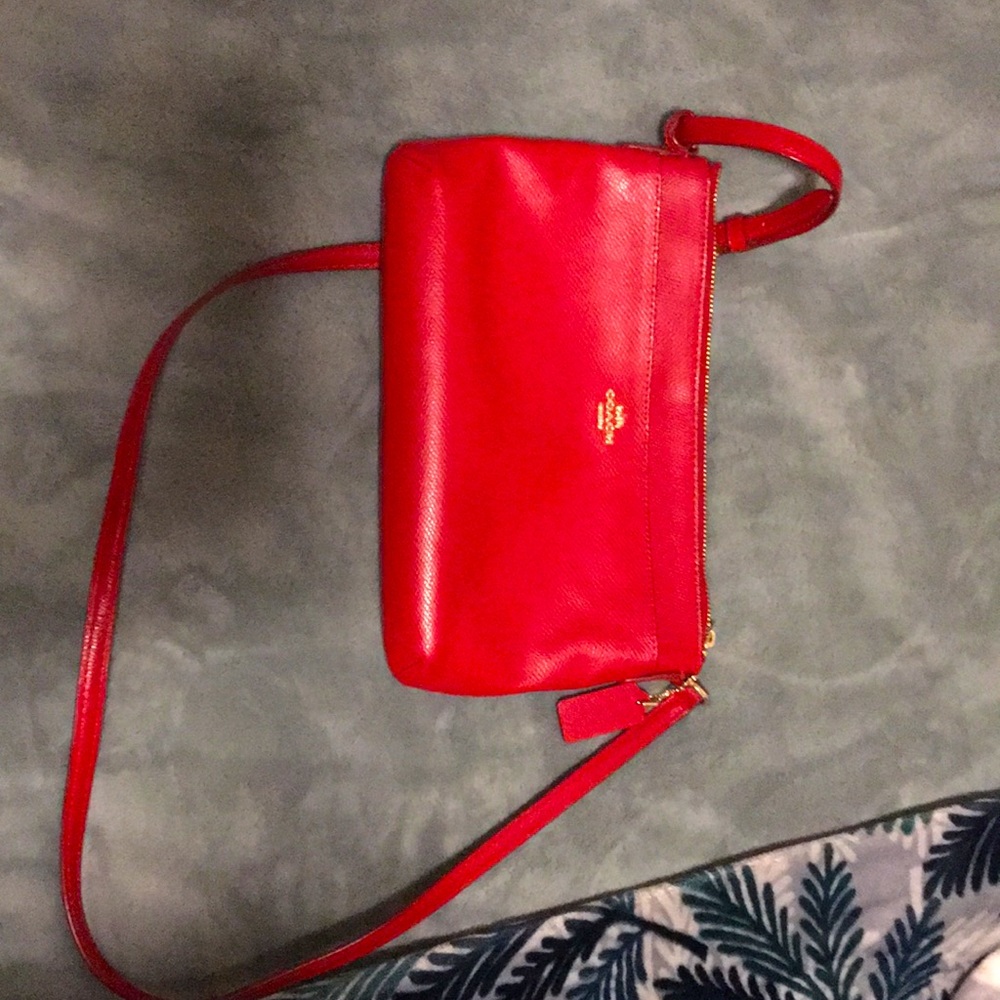 Red coach purse